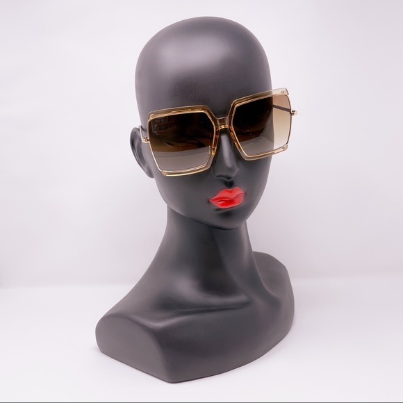 Accessories - Oversized Square Metal Sunglasses